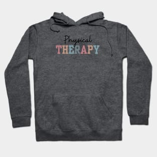 Colorful Physical Therapy Design With White Letters Hoodie